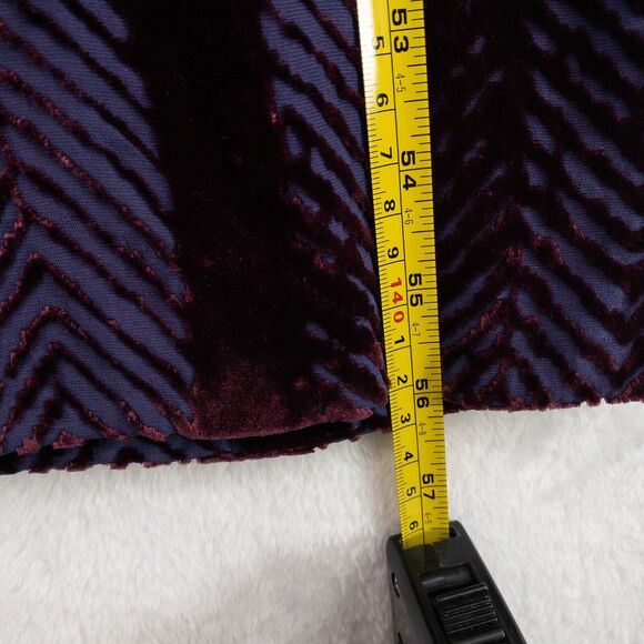 Velvet and Sheer Scarf Womens Maroon Purple Rectangular Beautiful - Picture 8 of 9
